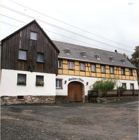 Gasthaus und Hotel "Goldener Löwe" in Kürbitz