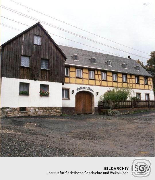 Gasthaus und Hotel "Goldener Löwe" in Kürbitz