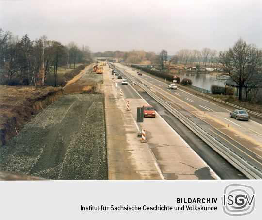 Bau einer neuen Autobahnabfahrt in Radeburg