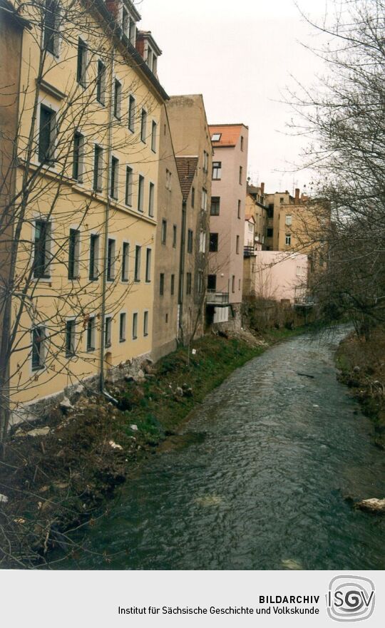 Hinterhäuser an der Triebisch in Meißen - Neugasse 19 abwärts