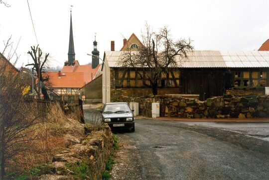 Blick zur Kirche in Medingen