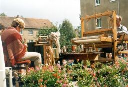 Bild: Festumzug zum Tag der Sachsen in Rochlitz 1995