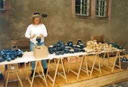 Bild: Keramikstand auf dem Historischen Markt zum Tag der Sachsen