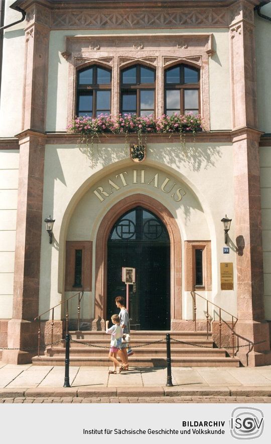 Eingang zum Mittweidaer Rathaus