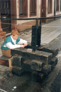 Bild: Münzpräge beim Tag der Sachsen