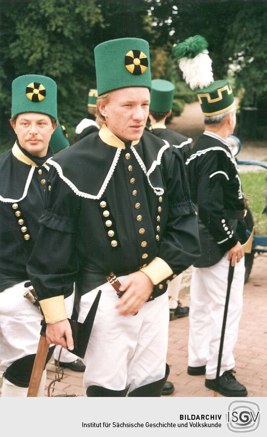 Bergleute beim Festumzug zum Tag der Sachsen in Rochlitz