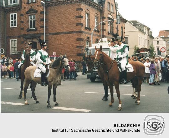 Reiter der "Sachsengarde" beim Tag der Sachsen in Rochlitz