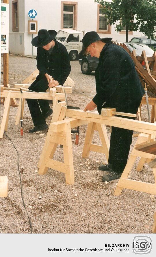 Zimmerleute zum Tag der Sachsen in Rochlitz