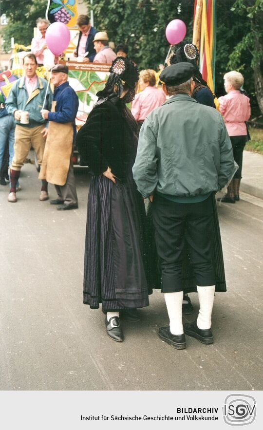 Vogtländische Trachten beim Tag der Sachsen in Rochlitz