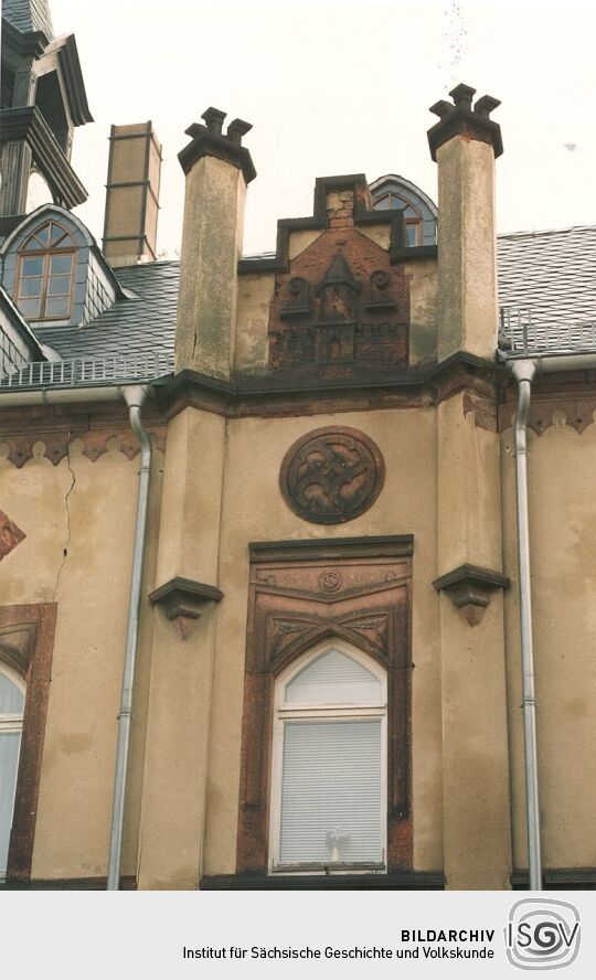 Fassade am Hospital in Rochlitz