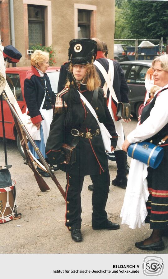 Uniform aus der Zeit der Befreiungskriege zum Tag der Sachsen in Rochlitz