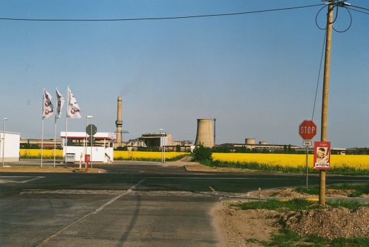 Blick zum Kraftwerk in Zeithain