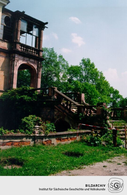 Unsanierter Teil des Schloßes in Lichtenwalde