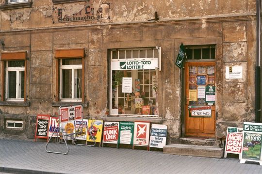 Zeitungsladen in  der Grimmasche Strasse in Trebsen