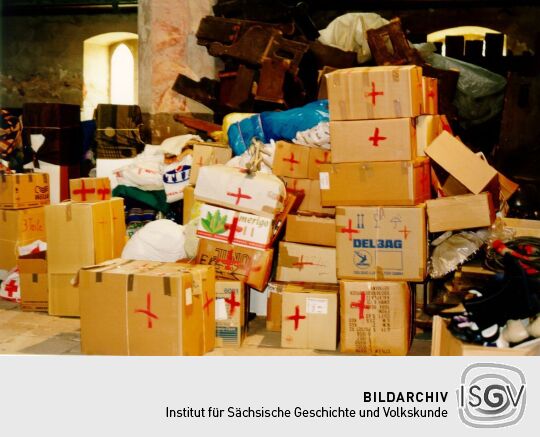 Spendenannahmestelle für Rumänien-Hilfe in der Stadtkirche Wurzen