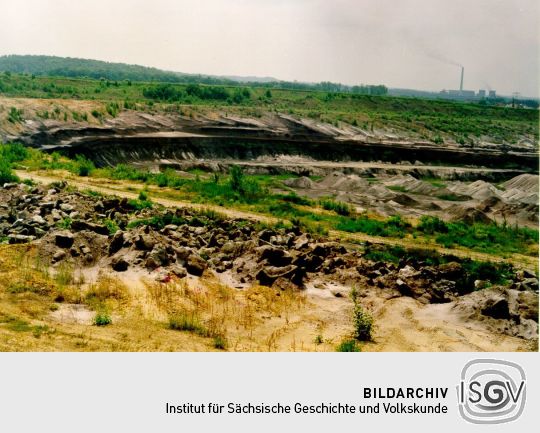 Ausgekohlter Tagebau bei Espenhain