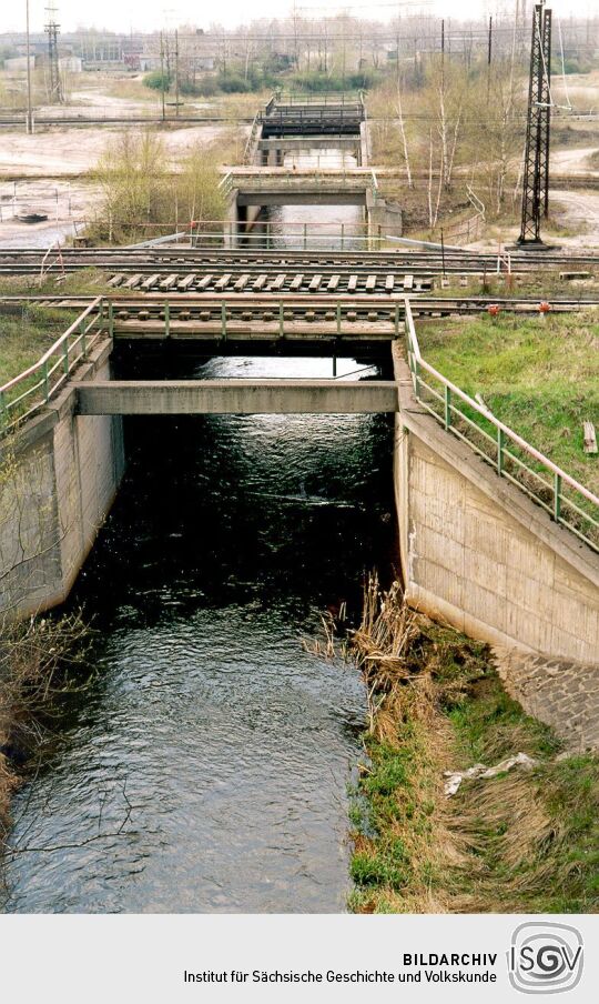 Künstliches Flußbett der Gösel bei Belgershain