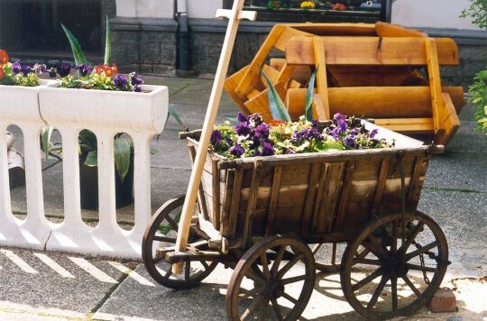 Blumenschmuck auf dem Groitzscher Markt