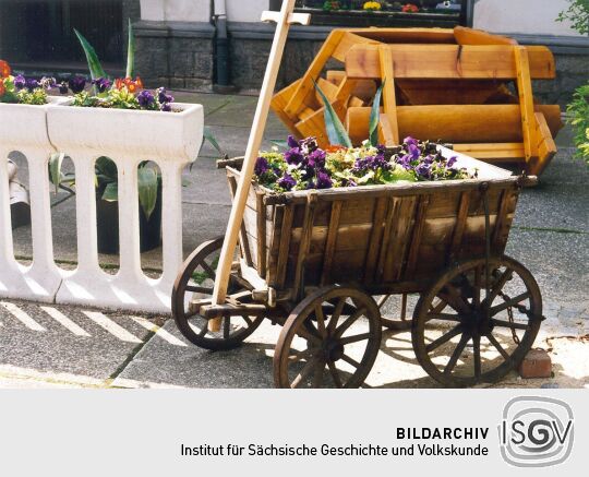 Blumenschmuck auf dem Groitzscher Markt