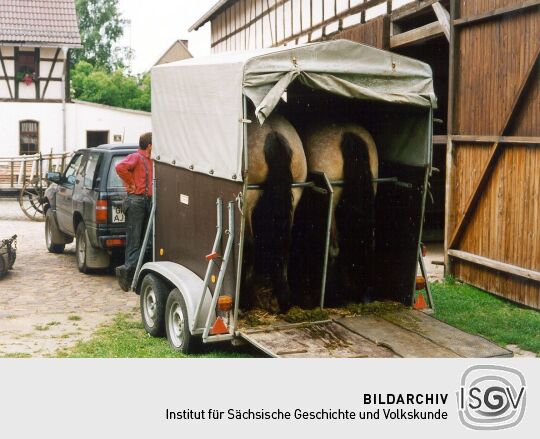 Pferdetransport im Neukirchener Volkskundemuseum