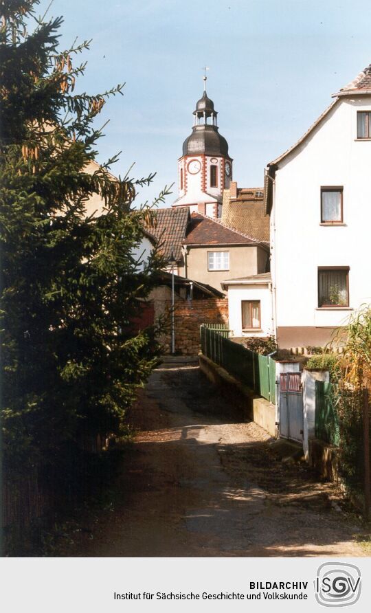 Blick zur Frohburger Kirche