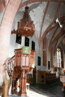 Bild: Kanzel der Frohburger Kirche