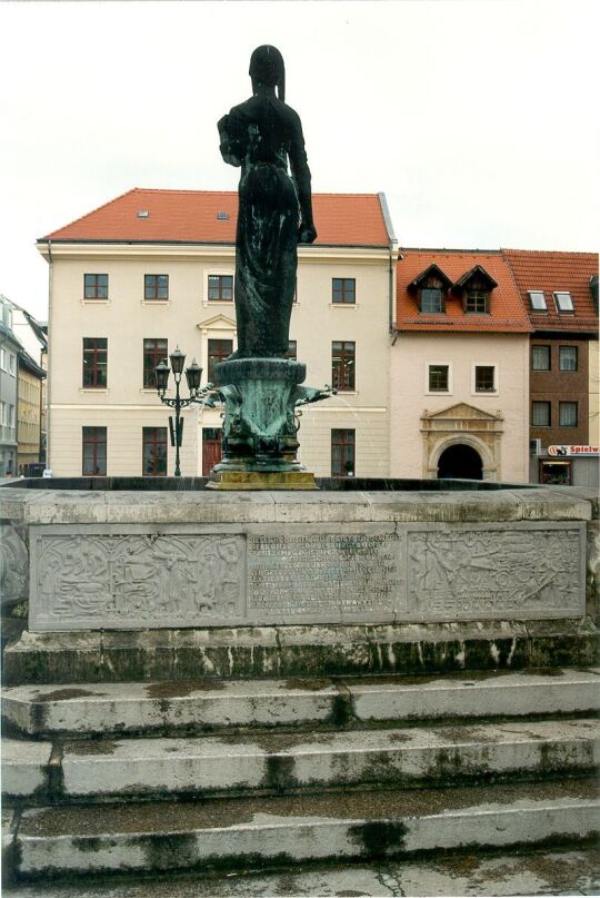 Brunnen auf dem Markt von Crimmitschau