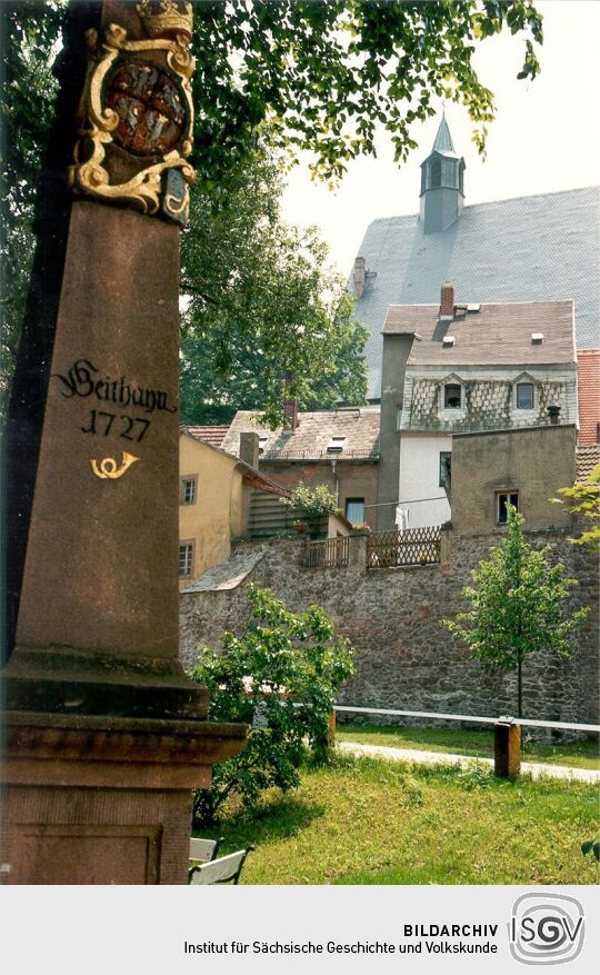 Häuser und Nikolaikirche in Geithain