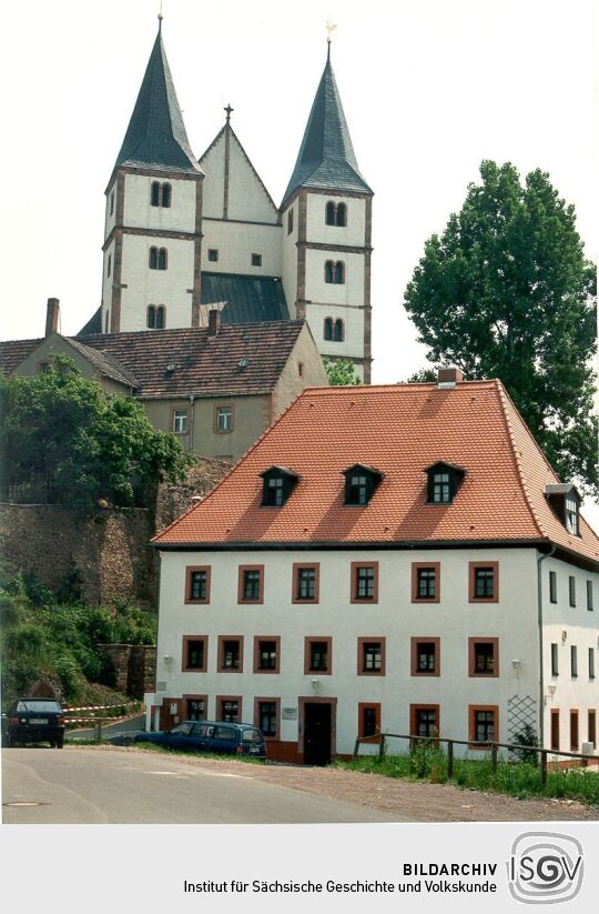 Blick zur Nikolaikirche in Geithain