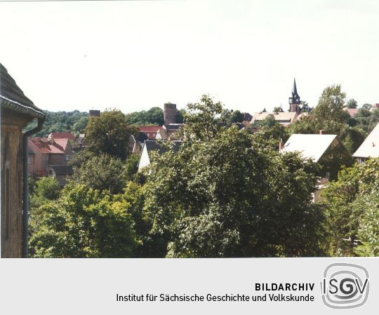 Blick auf die Burgruine in Kohren-Sahlis