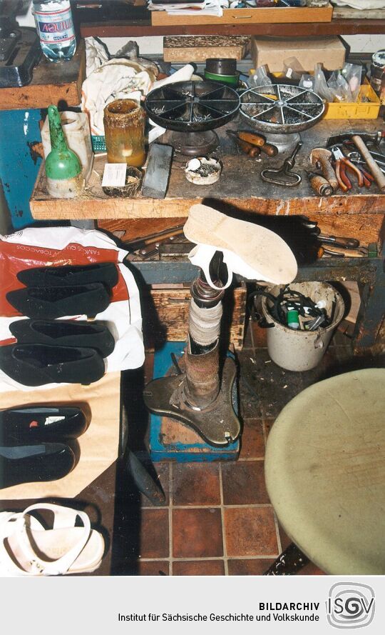 Schuhmacherwerkstatt in Polenz