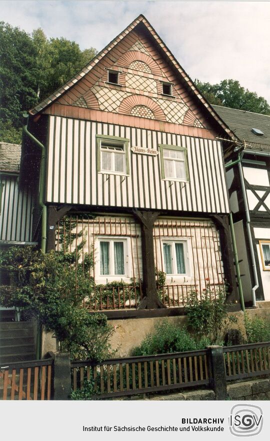 Fassade eines Wohngebäudes in Bad Schandau