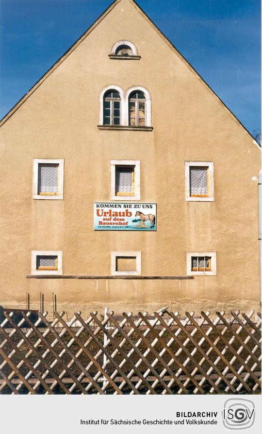 Giebel eines Hauses in Bad Gottleuba