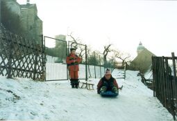 Bild: Rodelbahn an der Burg Stolpen
