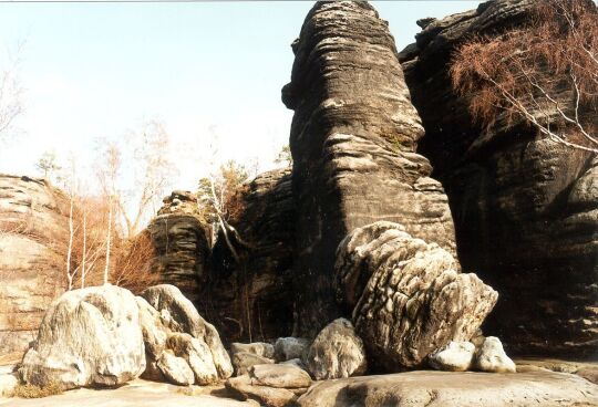 Keilerturm an der Aussicht zur Barbarine auf dem Pfaffenstein