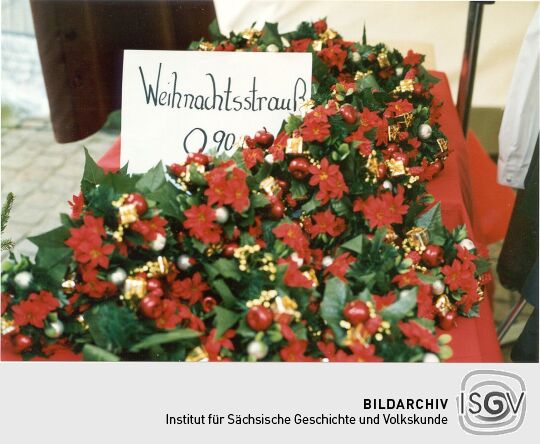 Weihnachtssträuße auf dem Pirnaer Weihnachtsmarkt