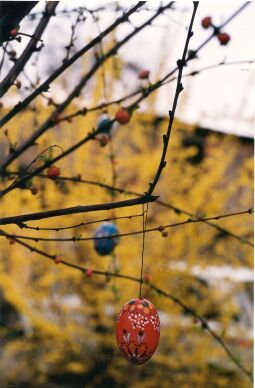 Bild: Osterschmuck im Garten
