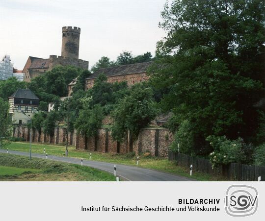 Blick zur Burg in Gnandstein