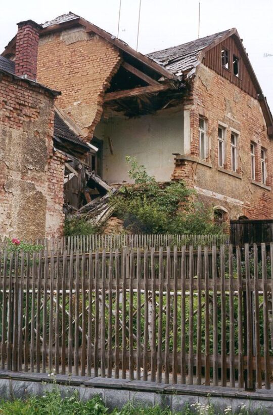 Abriß von Wohnhäusern in Gansgrün