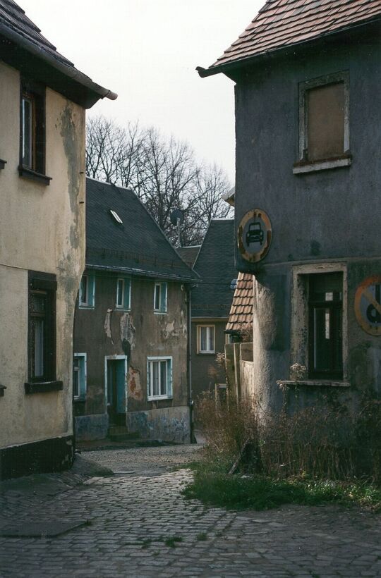 Straßeneinengung in Meerane