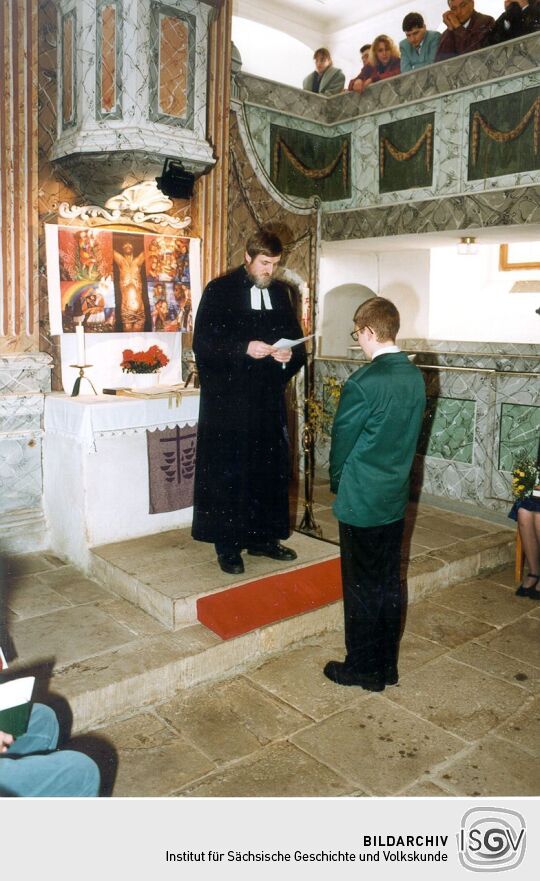 Konfirmierung in der Kirche von Kleinröhrsdorf