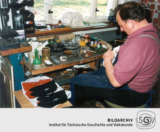 Schuhmacherwerkstatt in Polenz