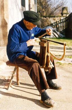Bild: Schärfen einer Säge in Liebstadt