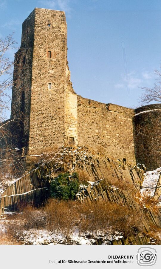 Teilansicht der Burg Stolpen