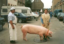 Bild: Schlächter beim Festumzug zum Tag der Sachsen in Rochlitz