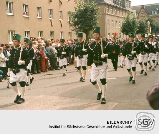 Schneeberger Knappen  beim Festumzug  in Rochlitz