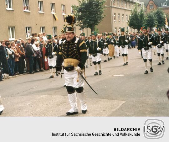 Schneeberger Bergleute beim Festumzug  in Rochlitz