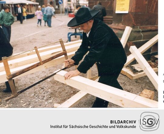 Zimmermann beim Tag der Sachsen in Rochlitz