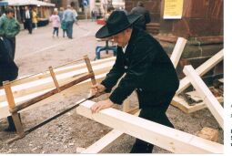 Bild: Zimmermann beim Tag der Sachsen in Rochlitz