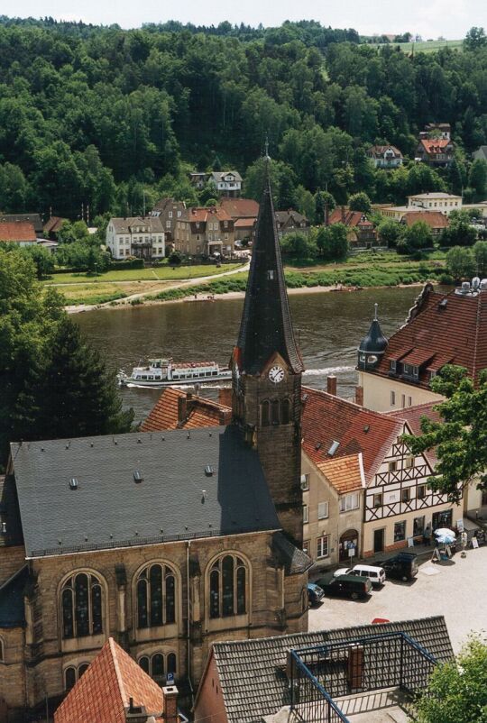 Blick auf den Markt von Wehlen